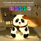 Cute Silicone Panda-Shaped Night Light Lamp – Rechargeable LED Color Changing Bedside Lamp