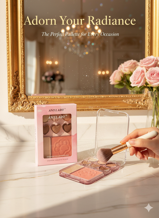 3 in 1 Makeup Palette – Eyeshadow, Highlighter & Blusher Combo with Multi-Shade Colors for Everyday & Party Look, Compact Travel-Friendly Beauty Kit