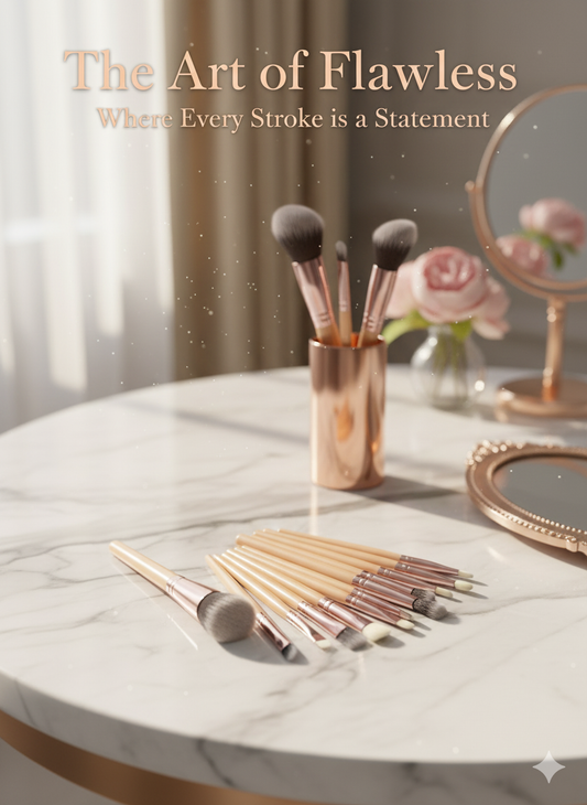 12 Pcs Premium Makeup Brush Set – Professional Soft Bristles for Face, Eyes, Lips & Blending, Multi-Purpose Beauty Tools